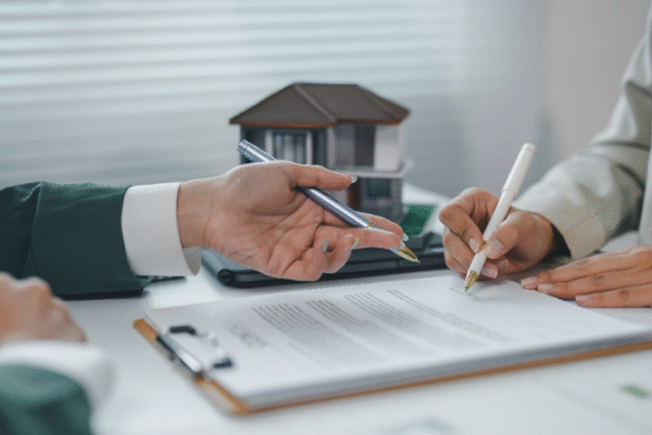 Signing Document with a Business Loan Broker